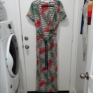 Brand New Floral Striped Pantsuit Jumpsuit